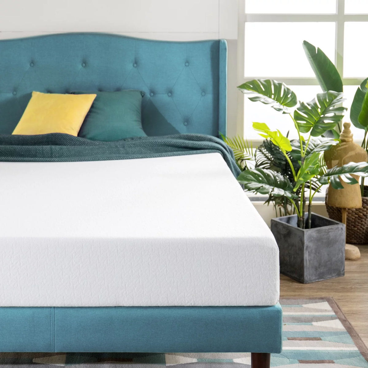 8 Green Tea Memory Foam Short Queen Mattress S430