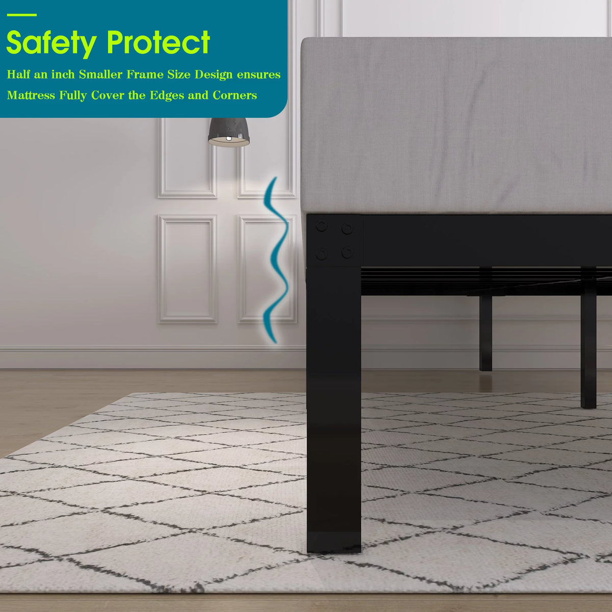 Queen Heavy Duty Metal Platform Bed Frame H506