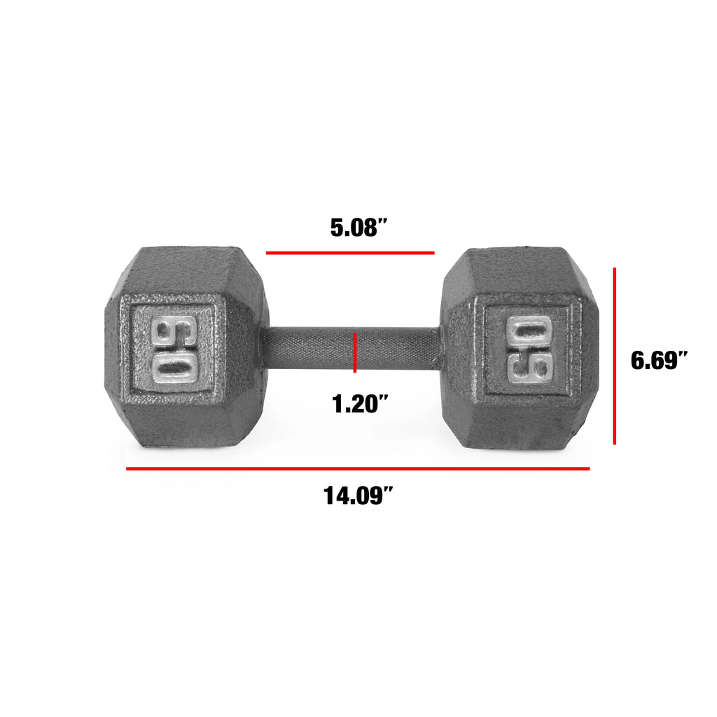 15lb Cast Iron Hex Dumbbell V9184