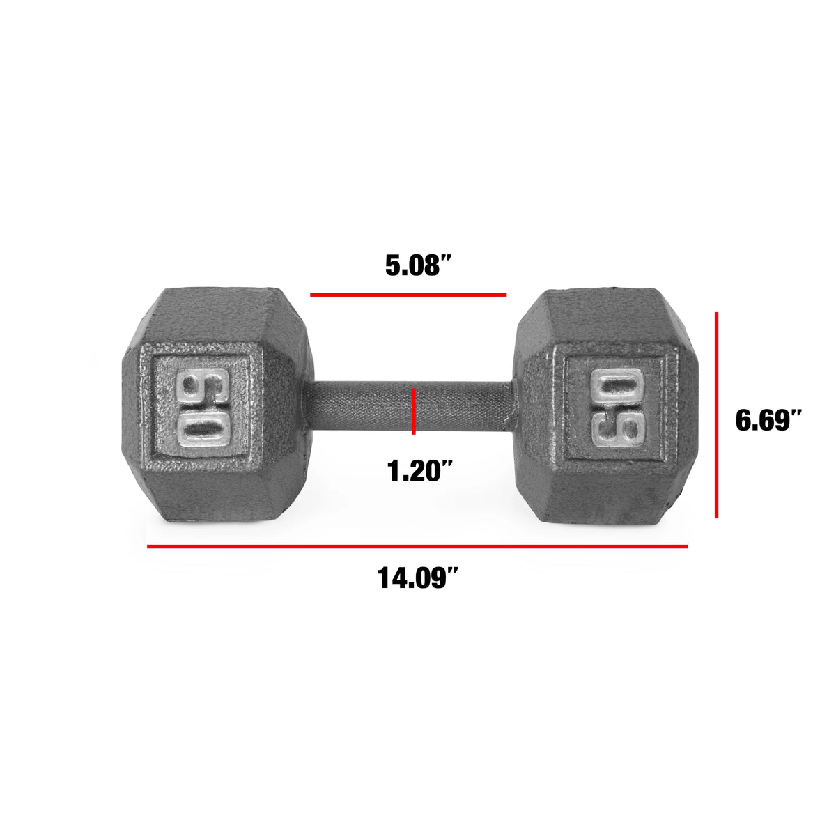 15lb Cast Iron Hex Dumbbell V9184