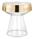 Clear Glass & Gold Side Table D5208