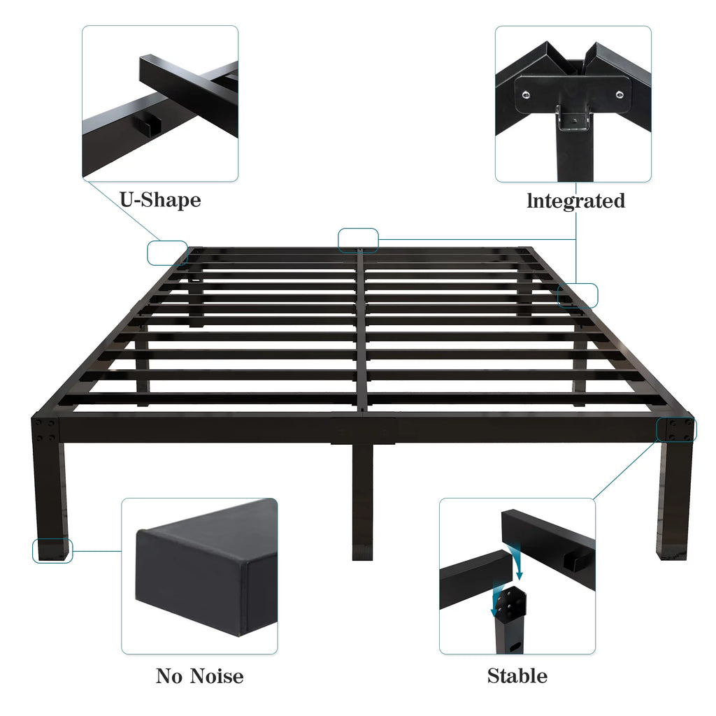 Queen Heavy Duty Metal Platform Bed Frame H506