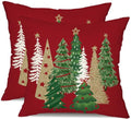 Christmas Pillow Covers 20x20 Inch Set of 2 Green Throw Pillows A960900