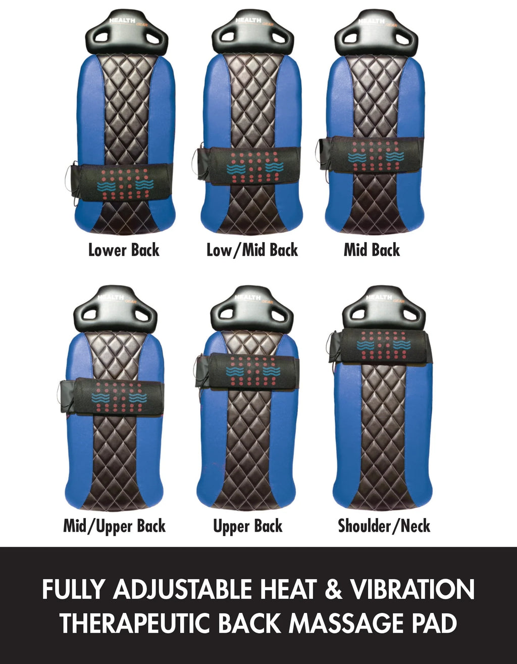 Blue Heat and Vibration Massage Inversion Table L502597