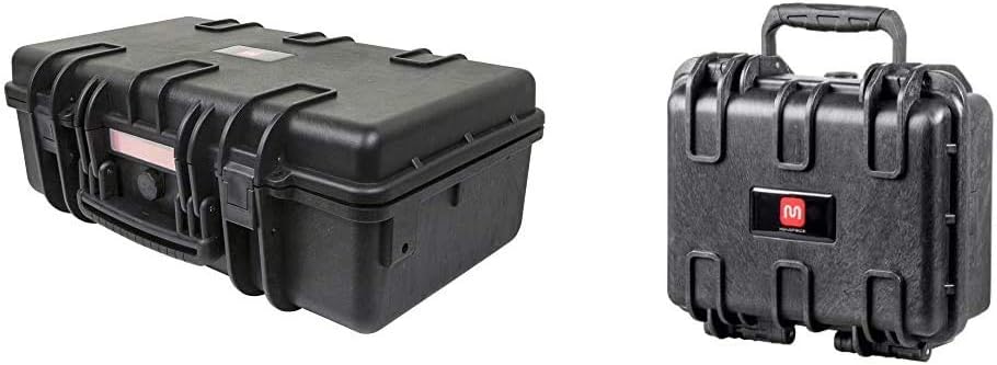 Black Weatherproof Shockproof Hard Case with Customizable Foam X3692