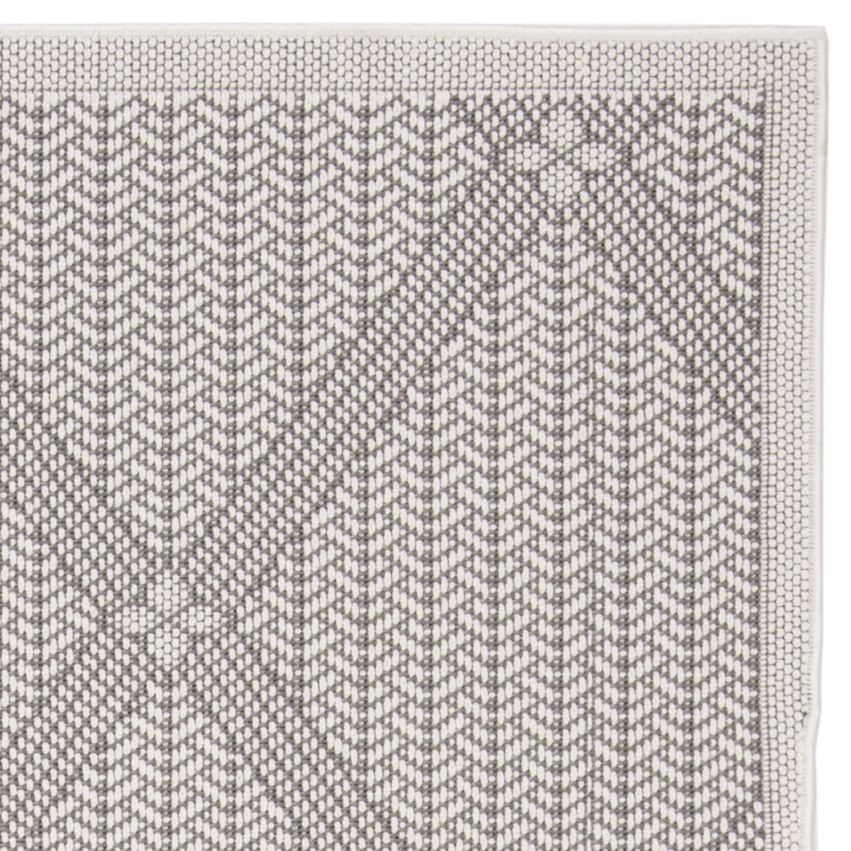 Cream Grey Geometric Area Rug 4' x 6' J69134