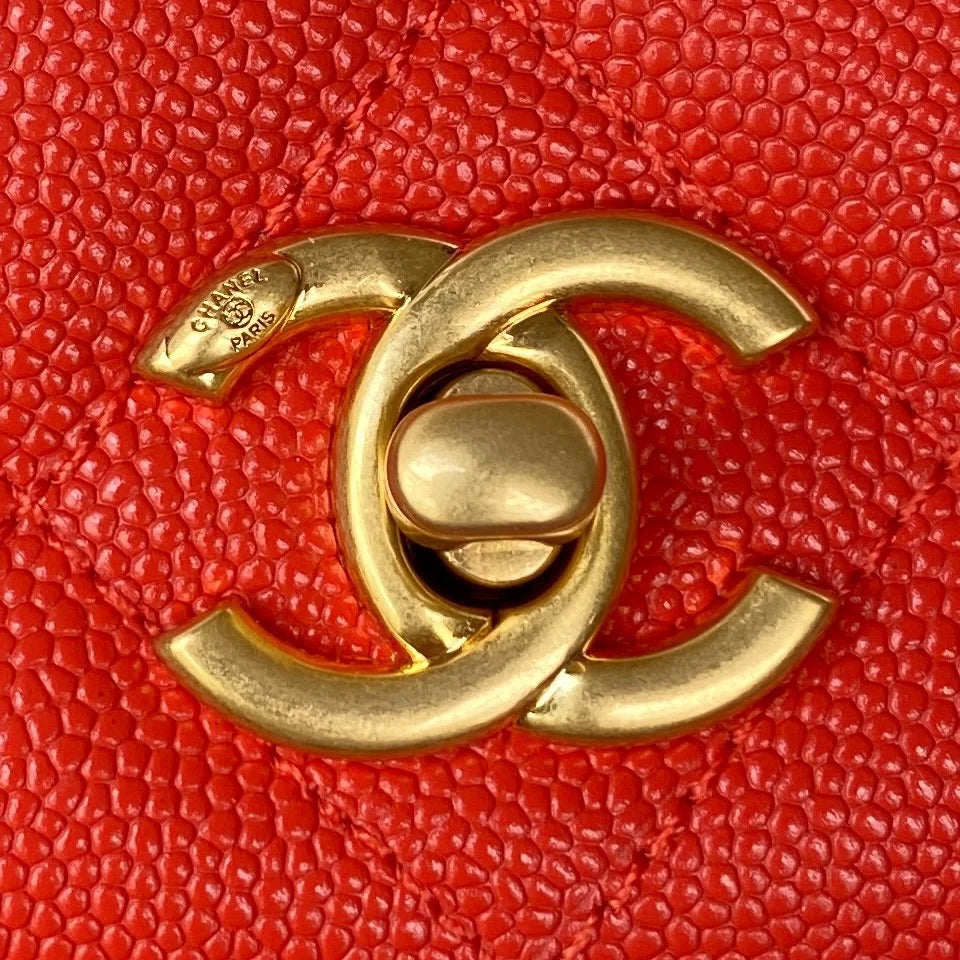 Small Flap Bag Gold Hardware Red Handbag D63398