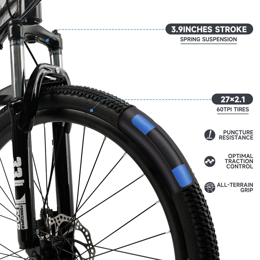Full Suspension 21 Speed 27.5 inch Dual Disc Brake Mountain Bike G791688