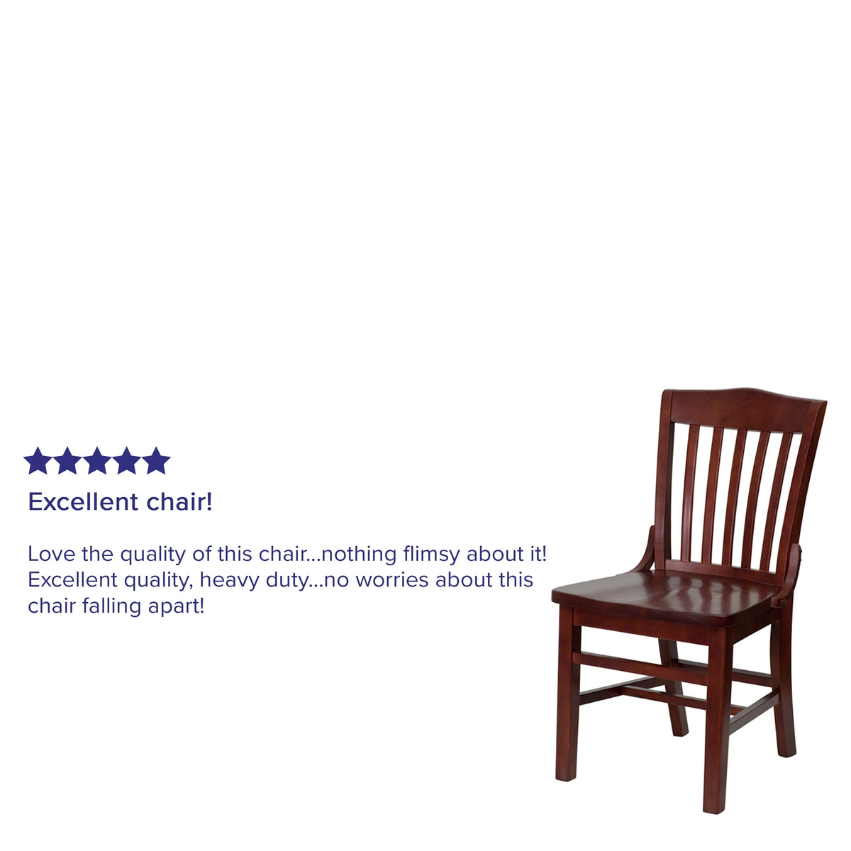 Mahogany Wood Chair W7075