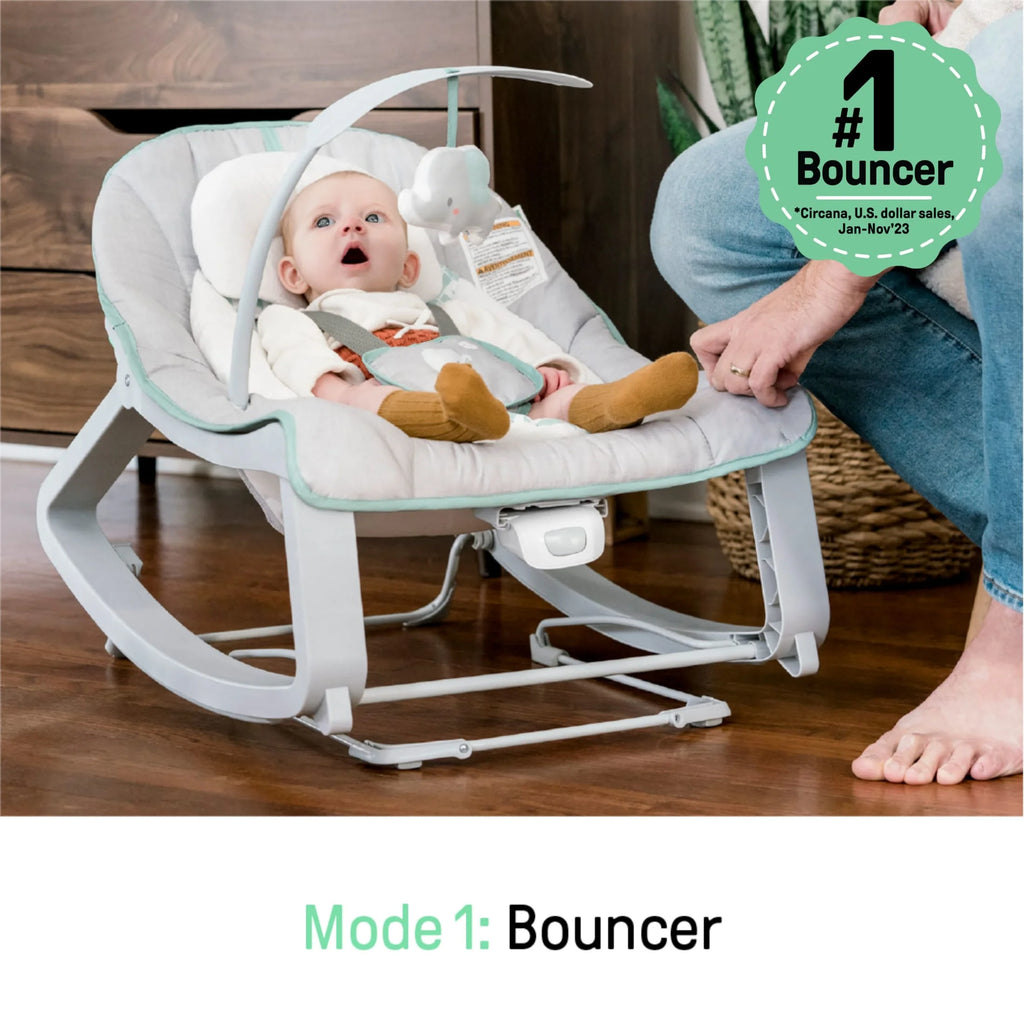 Gray 3-in-1 Baby Bouncer and Rocker Chair R31080