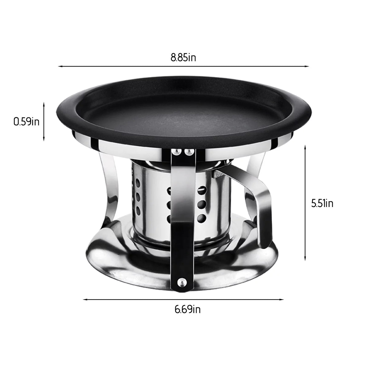 Stainless Steel Non-Stick Grill Pan J278