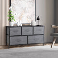 2 Tiers Steel Frame Wide Dresser Storage Tower O385060