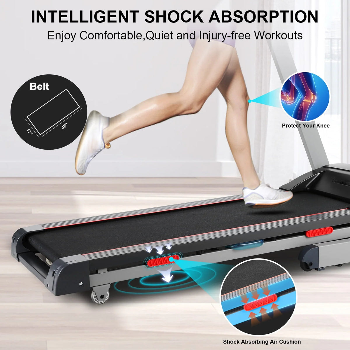 3HP Incline Treadmill with 15 Level Auto Incline F533