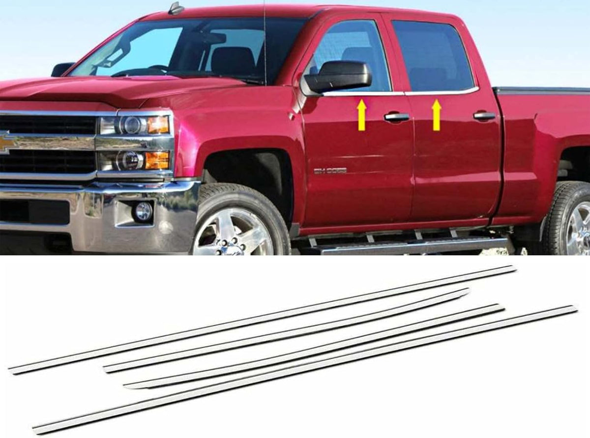 Polished Stainless Steel Chrome Window Sill Trims Pack of 2 X13416