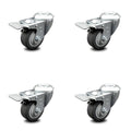 4 Swivel Bolt Caster Set with 3x22 Wheel V413