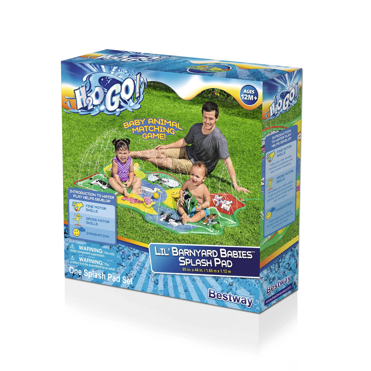Multicolor Sprinkler Splash Pad 65 in. x 44 in. D390235