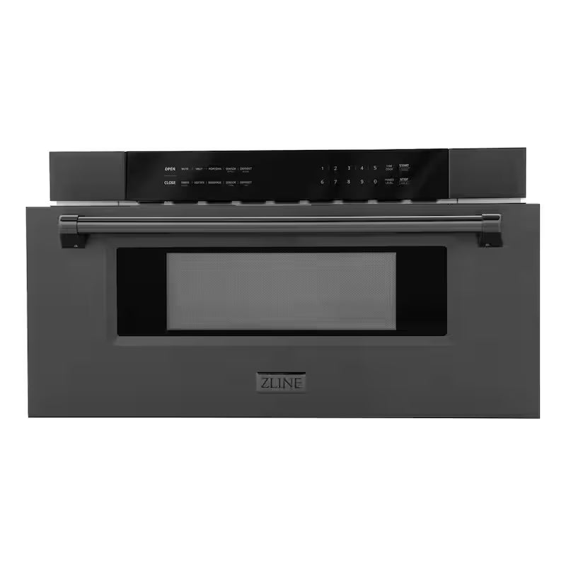 1000-Watt Built-In Microwave Drawer in Black Stainless Steel V9162