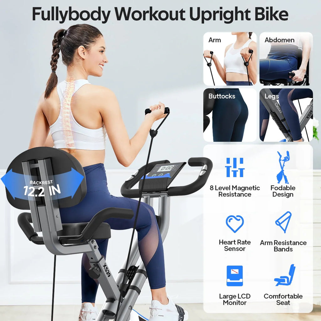 Folding Exercise Bike Indoor Cycling Bike G2931