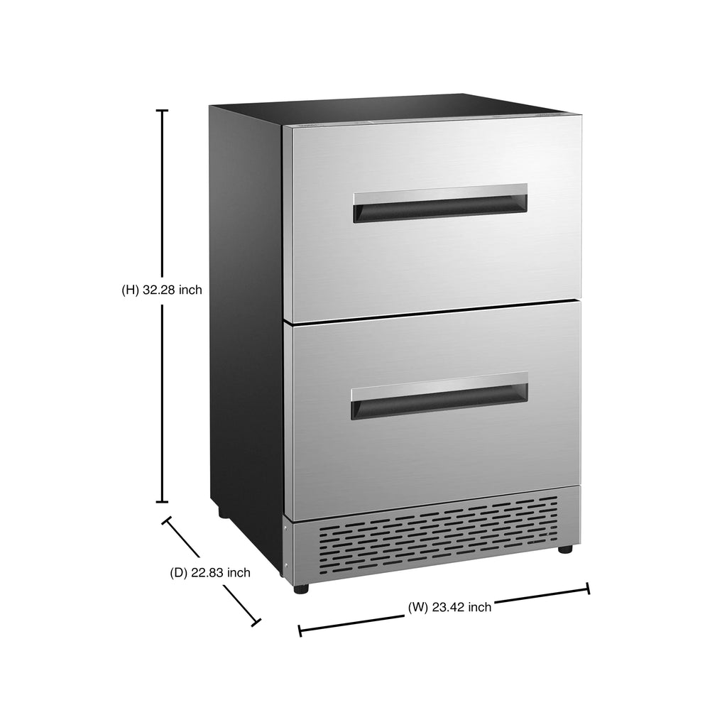 24-In 2 Drawer Convertible Freezer/Refrigerator Stainless L586629