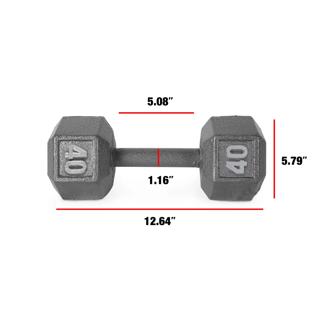 15lb Cast Iron Hex Dumbbell V9184