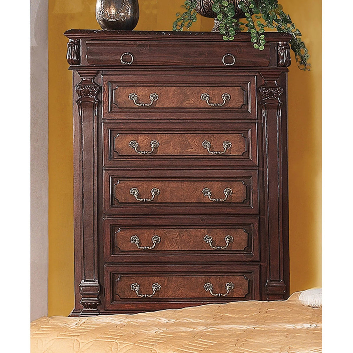 5-Drawer Tall Chest Cappuccino X166