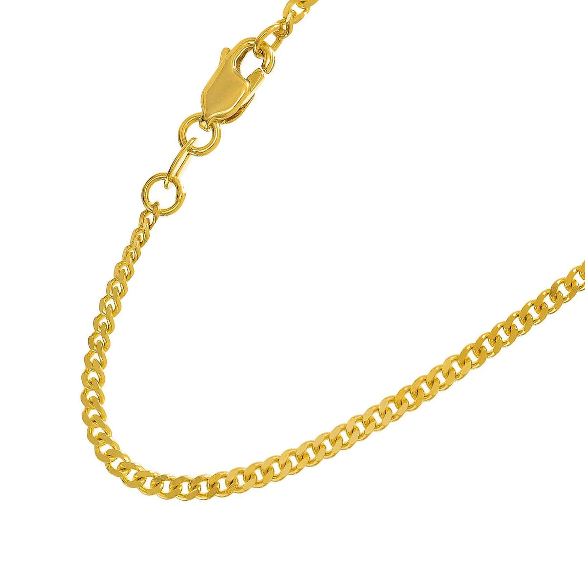 10k Yellow Gold 2 mm Curb Chain Necklace 24 Inches K732545