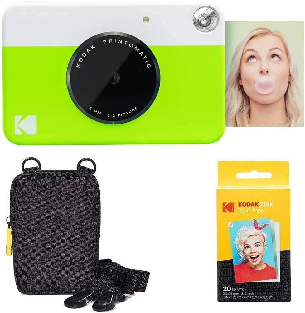 Grey Instant Camera with Zink Paper and Case U213