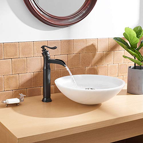 Matte Black Waterfall Vessel Sink Faucet U362247