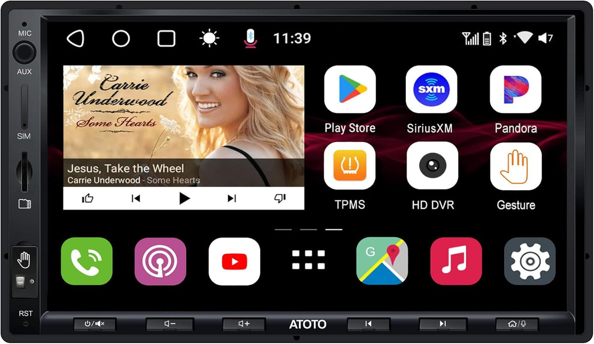 10 inch Double-DIN Android Car Stereo with Wireless CarPlay L133800