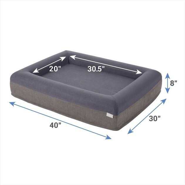 Orthopedic Rectangular Bolster Cat Dog Bed with Removable Cover B902