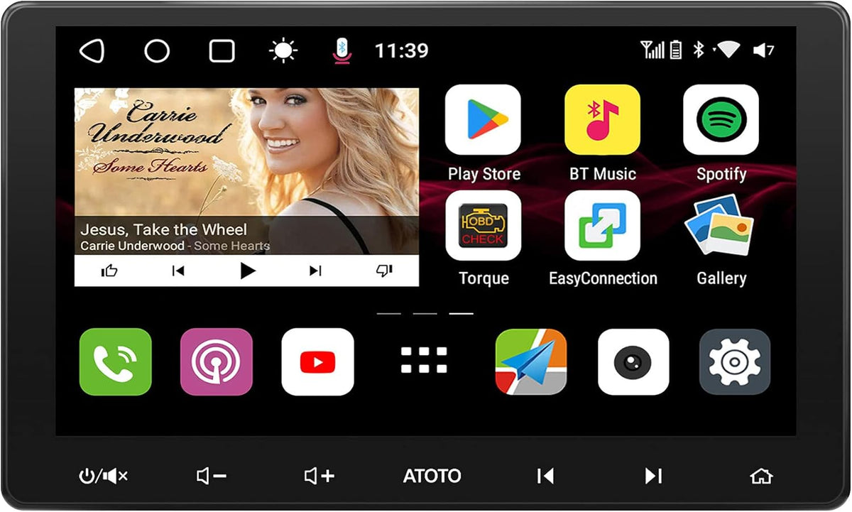 10 inch Double-DIN Android Car Stereo with Wireless CarPlay L133800