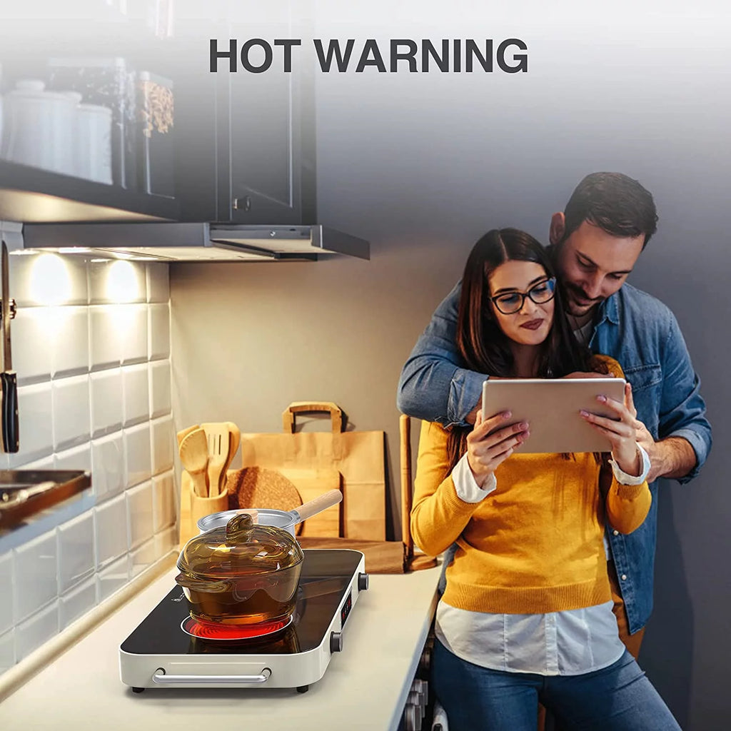 2200W 2 Burners Electric Cooktop with Knob Control J191