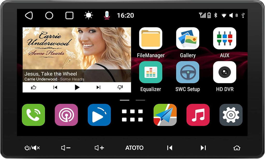 10 inch Double-DIN Android Car Stereo with Wireless CarPlay L133800