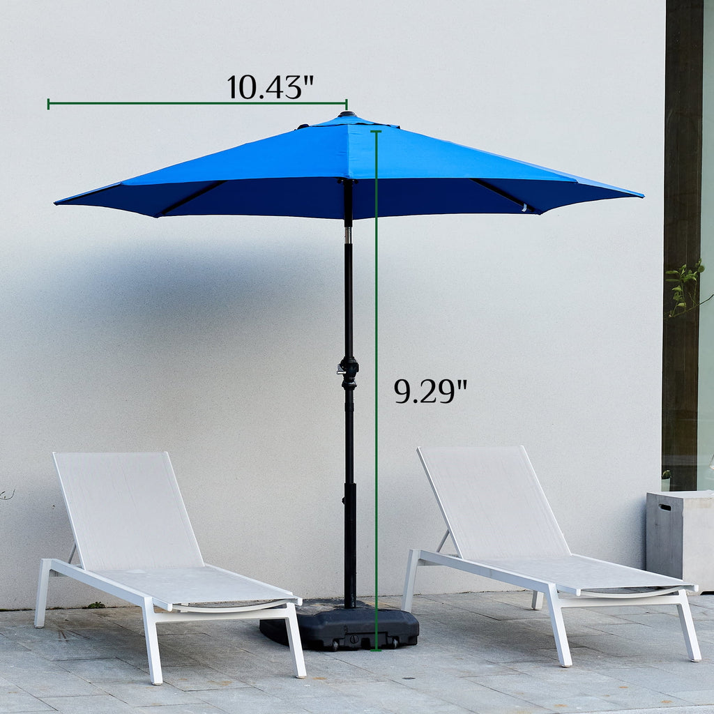 9-FT Outdoor Patio Umbrella with Push Button Tilt and Crank H99544