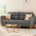 Beige Loveseat Sofa with Wood Legs P925