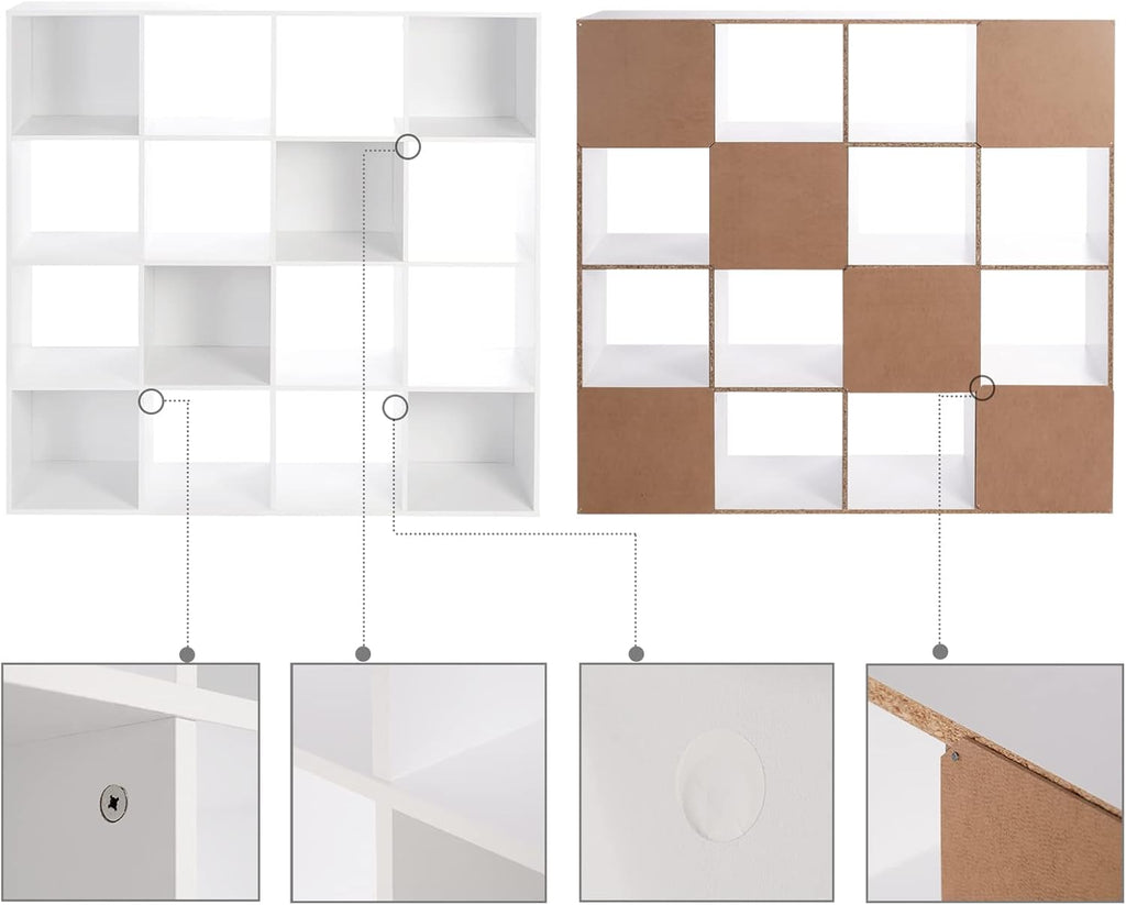 White 6 Cube Wooden Storage Organizer R23673