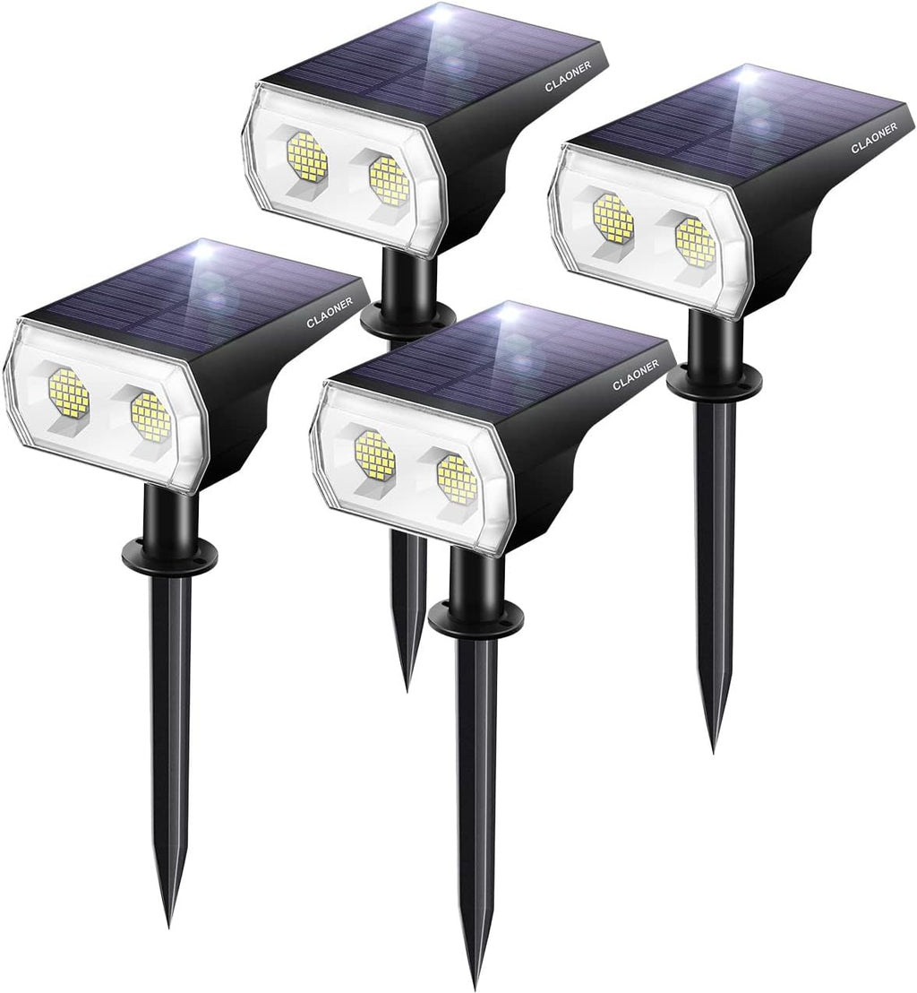 48 LEDs IP65 2 in 1 Solar Spotlights 8 Pack Cold White I93396