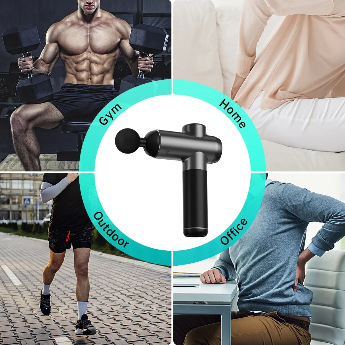Adjustable Handheld Deep Tissue Massage Gun D4718