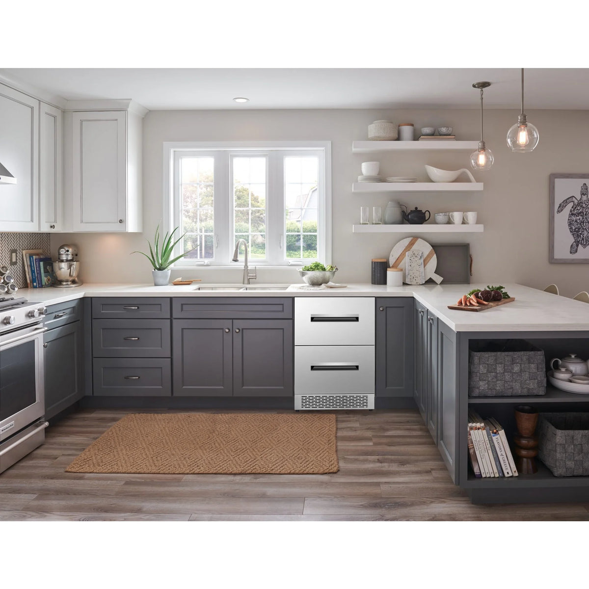 24-In 2 Drawer Convertible Freezer/Refrigerator Stainless L586629