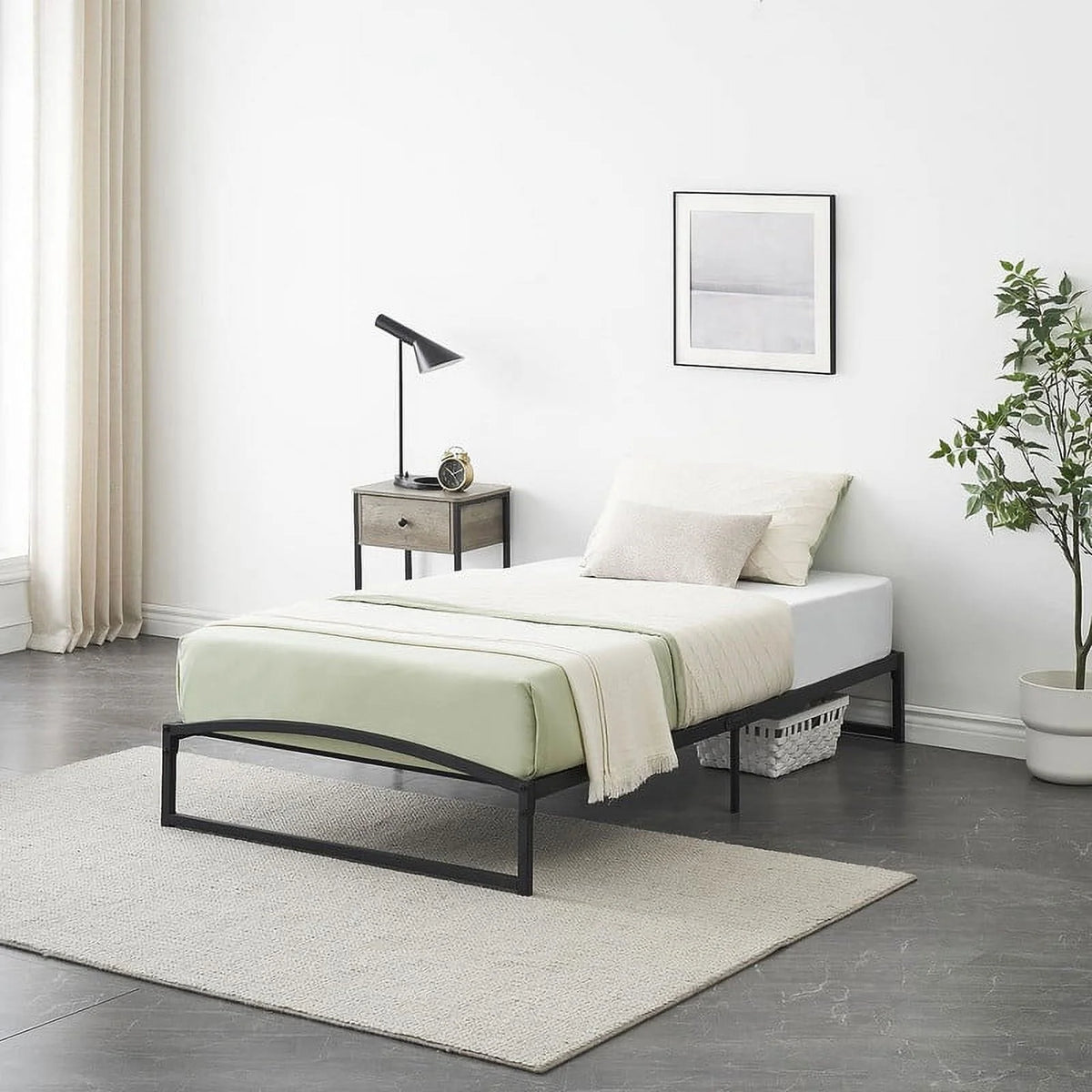 10 Inch Metal Twin Size Platform Bed Frame Y40963