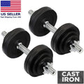 Adjustable Cast Iron Dumbbell Sets with Bars, Plates, Collars Y9675