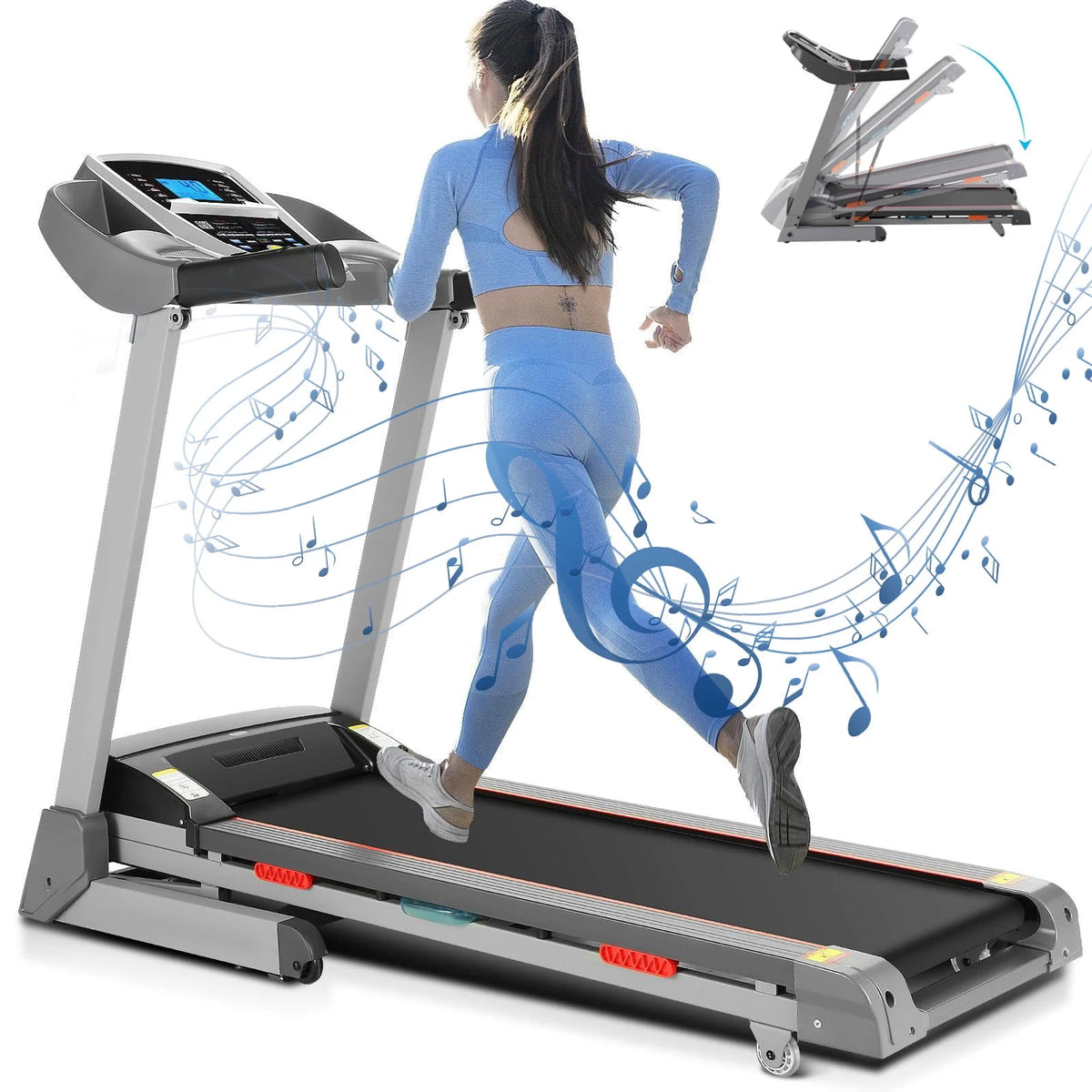 3HP Incline Treadmill with 15 Level Auto Incline F533