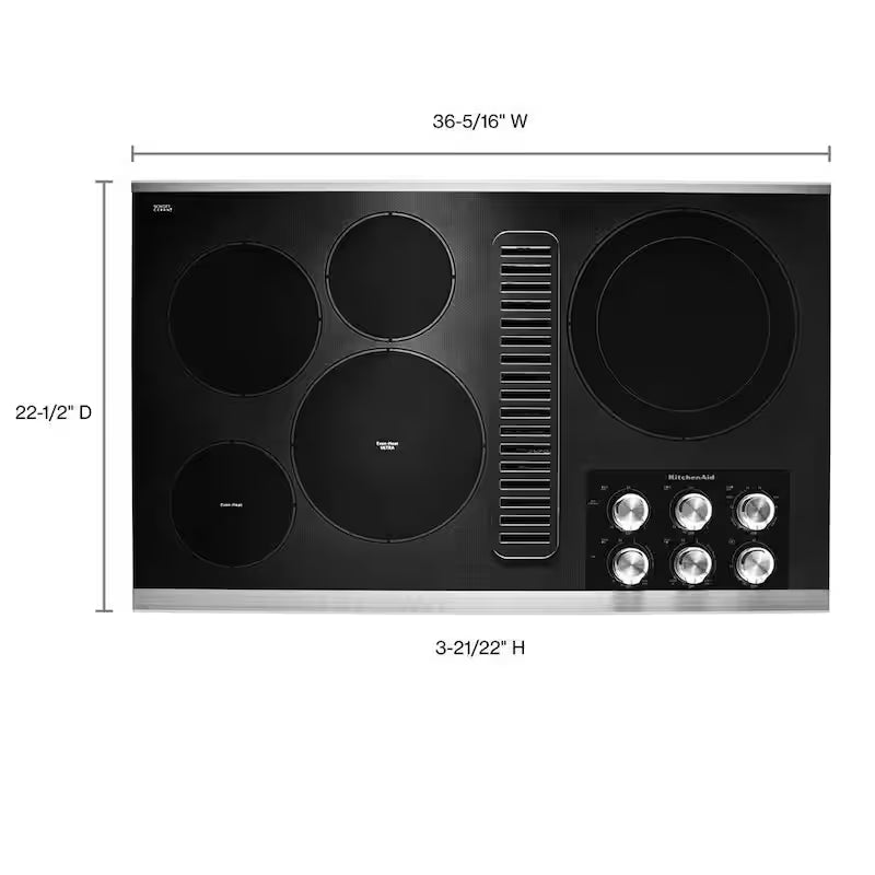 36 in. Electric Downdraft Cooktop with 5 Elements W67115