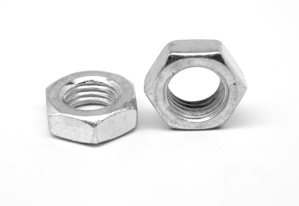 1/2-20 Grade 5 Hex Jam Nut Medium Carbon Steel Zinc Plated Q562