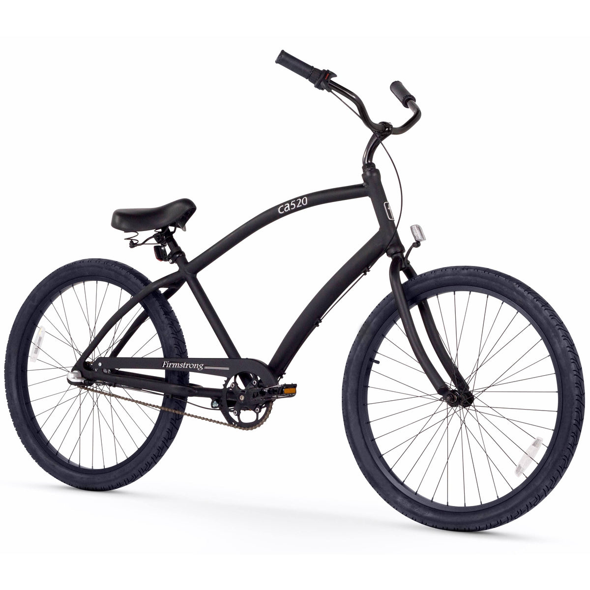 Matte Black 26-Inch 3-Speed Beach Cruiser Bicycle U6600