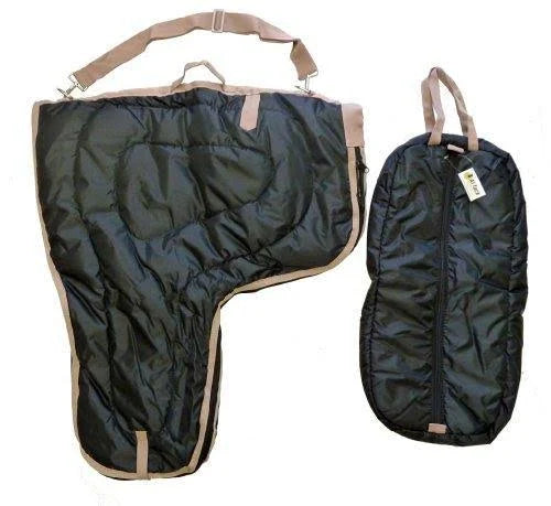Large 420D Padded Navy Blue Western Saddle Carrier Case F373