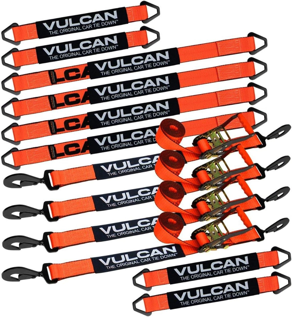 Axle Strap Tie Down Kit with Snap Hook Ratchet Straps K8914