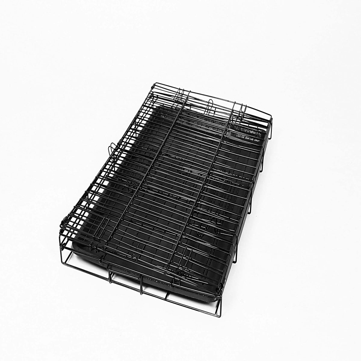 Compact Double Door Metal Dog Crate Large X812803