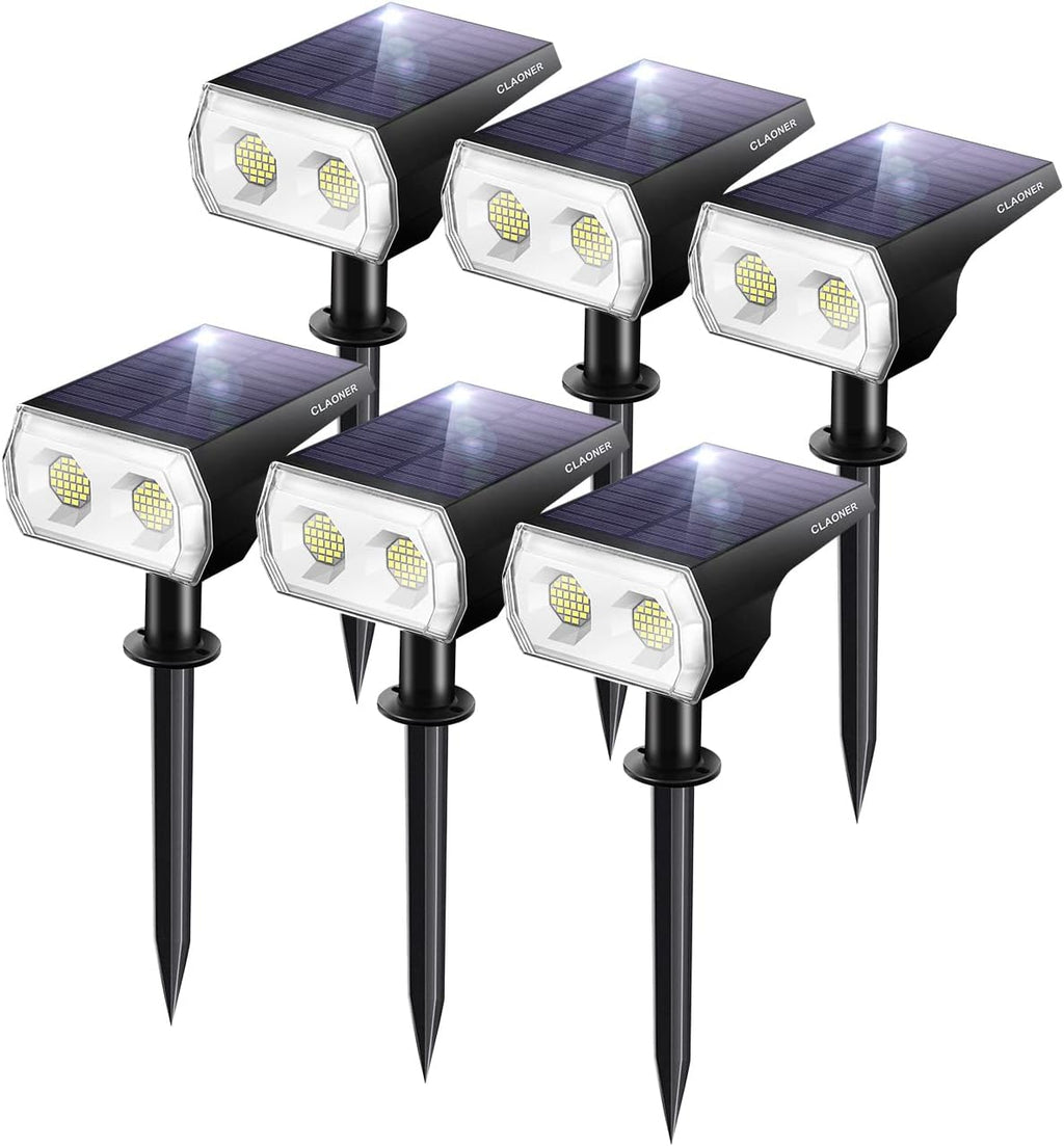 48 LEDs IP65 2 in 1 Solar Spotlights 8 Pack Cold White I93396