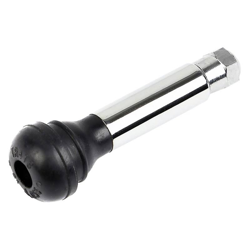 Snap in Tire Valve with Chrome Sleeve and Chrome Cap H981